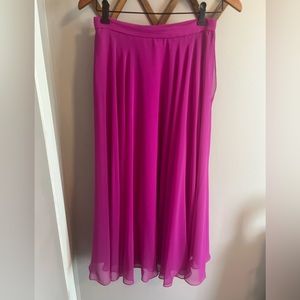 Vintage made in the USA full midi skirt flowy and gorgeous fushia pink